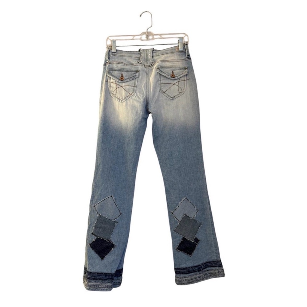Bongo Blue Patchwork Flare Jeans - image 2
